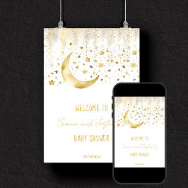 Twinkle twinkle baby shower van kleine ster welkom poster