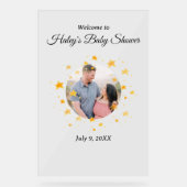 Twinkle Twinkle Baby shower Welkomstbord Acryl Bord (Voorkant)