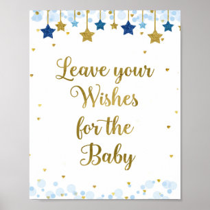 Twinkle Twinkle Baby shower wil Baby tekenen Poster