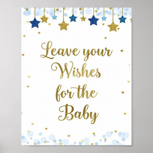 Twinkle Twinkle Baby shower wil Baby tekenen Poster (Voorkant)