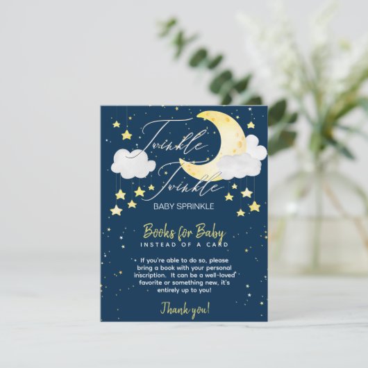 Twinkle Twinkle Baby Sprinkle Books voor Baby Informatiekaartje (Staand voorkant)