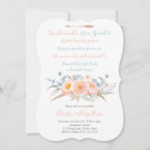 Twinkle Twinkle Baby Sprinkle Poem Peach Gray Kaart (Voorkant)