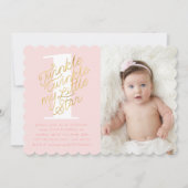 TWINKLE TWINKLE BIRTHDAY PARTIJ INVITATIE KAART (Voorkant)