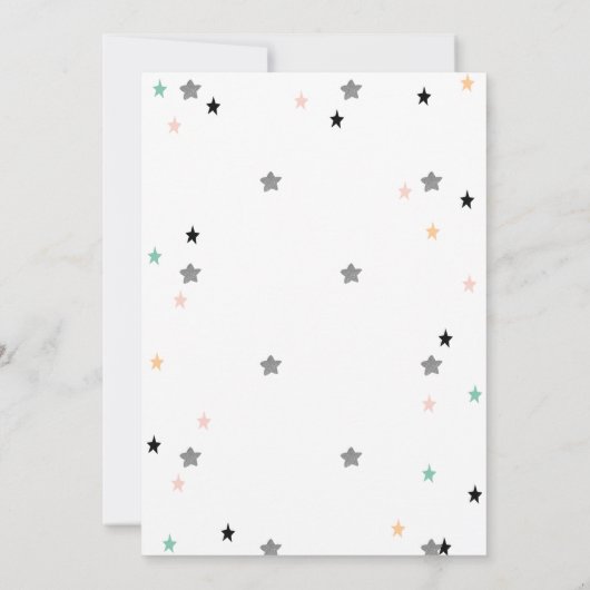 Twinkle Twinkle Blauwe Beer Maan Sterren Baby Show Kaart (Achterkant)