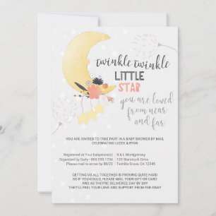 Twinkle Twinkle Bloemenkalender Baby Shower per Po Kaart