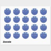 Twinkle Twinkle Blue Baby Jongen Douche / Sprinkle Ronde Sticker (Vel)