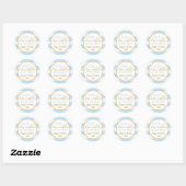 Twinkle Twinkle Blue en Gold Verjaardag Sticker (Vel)