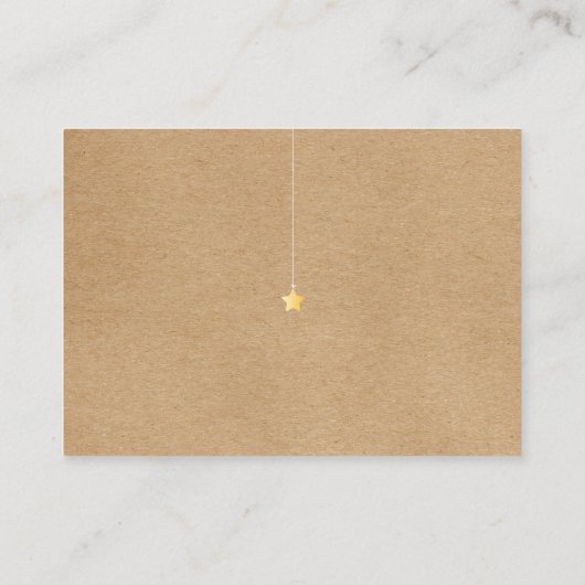 Twinkle Twinkle Boek Aanvraag Baby shower/Sprinkle Informatiekaartje (Achterkant)