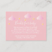 Twinkle Twinkle Boek Verzoek Roze Baby Shower Informatiekaartje (Voorkant)