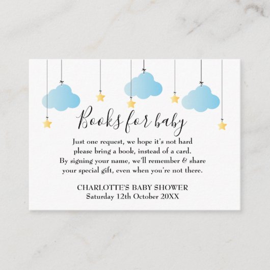 Twinkle Twinkle Boeken Voor Baby Verlanglijst Baby Informatiekaartje (Voorkant)