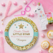 Twinkle Twinkle borden baby shower met kleine ster Papieren Bordje (Feest)