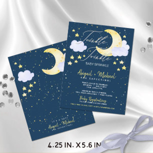 Twinkle Twinkle Budget Baby Jongen Douche Invite Briefkaart