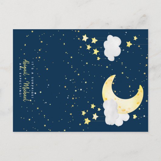 Twinkle Twinkle Budget Baby shower Invite Briefkaart (Achterkant)