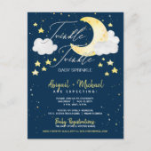 Twinkle Twinkle Budget Baby shower Invite Briefkaart (Voorkant)
