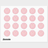 Twinkle twinkle dank u roze baby shower ronde sticker (Vel)
