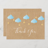 Twinkle Twinkle Dank u rustieke Kraft Boho Bedankkaart (Voorkant / Achterkant)
