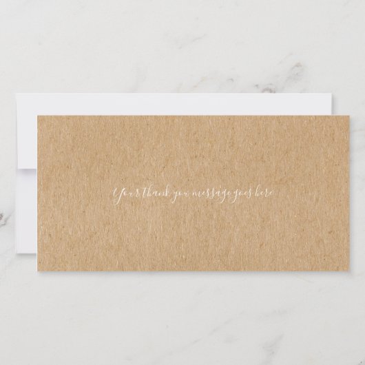 Twinkle Twinkle Dank u rustieke Kraft Boho Bedankkaart (Achterkant)