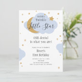 Twinkle, Twinkle, een prachtige blauwe eerste verj Kaart (Staand voorkant)