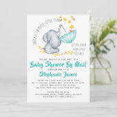 Twinkle Twinkle Elephant Baby shower per Mail Kaart (Staand voorkant)