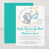Twinkle Twinkle Elephant Baby shower per Mail Kaart (Voorkant / Achterkant)