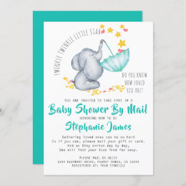 Twinkle Twinkle Elephant Baby shower per Mail Kaart