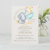 Twinkle Twinkle Elephant Grey Geslacht onthullen Kaart (Staand voorkant)