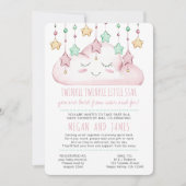 Twinkle Twinkle Gedicht Meisje Baby shower per Mai Kaart (Voorkant)