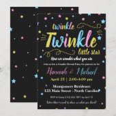 Twinkle Twinkle Gender Little Star onthult RSVP Kaart (Voorkant / Achterkant)