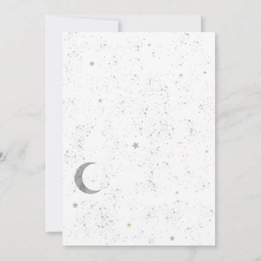 Twinkle Twinkle Gender Neutraal Baby shower Kaart (Achterkant)