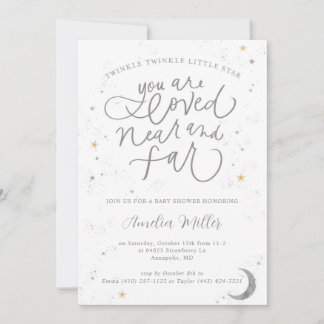 Twinkle Twinkle Gender Neutraal Baby shower Kaart