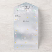 Twinkle Twinkle Gender Neutral Winter Baby shower All In One Uitnodiging (Buitenkant)