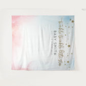 Twinkle Twinkle Gender onthulling achtergrond Wandkleed (Voorkant (horizontaal))