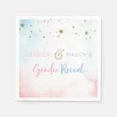 Twinkle Twinkle Gender onthult Cocktail Napkin Servet (Voorkant)