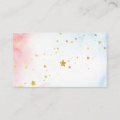 Twinkle Twinkle Gender onthult Kaarten Visitekaartje (Achterkant)