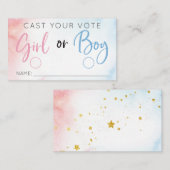 Twinkle Twinkle Gender onthult Kaarten Visitekaartje (Voorkant / Achterkant)