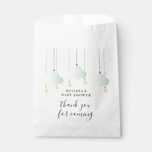 Twinkle Twinkle Geslachtsneutrale Baby Shower Bedankzakje (Voorkant)