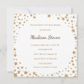 Twinkle Twinkle Girl Baby shower Kaart (Achterkant)