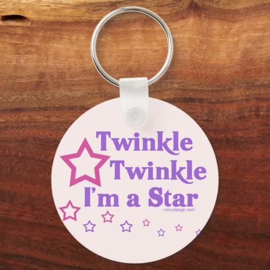 Twinkle Twinkle Ik ben een ster Sleutelhanger (Voorkant)