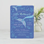 Twinkle Twinkle Iridescent Ocean Mermaid Blue Kaart (Staand voorkant)