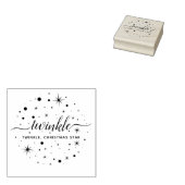 Twinkle Twinkle Kerstster Sterren Vallende Sneeuw Rubberstempel (Gestempeld)