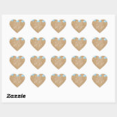Twinkle Twinkle klaar om te barsten Blauw Rustieke Hart Sticker (Vel)