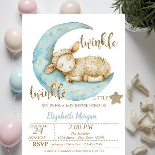 Twinkle Twinkle Kleine Schaap Baby Shower  Kaart