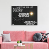 TWINKLE TWINKLE KLEINE STAR-gedicht Canvas Afdruk (Insitu (Woonkamer))