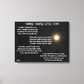 TWINKLE TWINKLE KLEINE STAR-gedicht Canvas Afdruk (Voorkant)