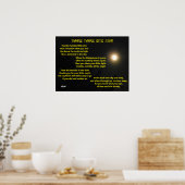 TWINKLE TWINKLE KLEINE STAR-gedicht Poster (Keuken)