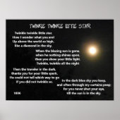 TWINKLE TWINKLE KLEINE STAR-gedicht Poster (Voorkant)