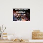 TWINKLE TWINKLE KLEINE STAR-gedicht Poster (Keuken)