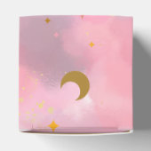 Twinkle twinkle kleine ster aangepaste roze bedankdoosjes (Bovenkant)