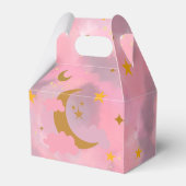 Twinkle twinkle kleine ster aangepaste roze bedankdoosjes (Achterkant)