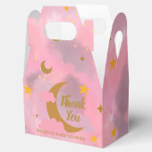 Twinkle twinkle kleine ster aangepaste roze bedankdoosjes (Geopend)